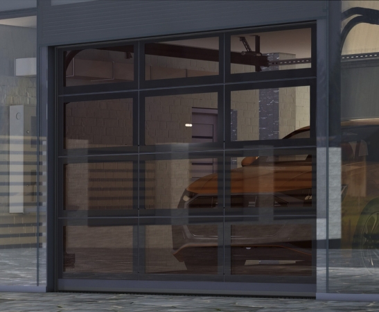 Панорамные ворота Алютех AluPro в Новоалександровске