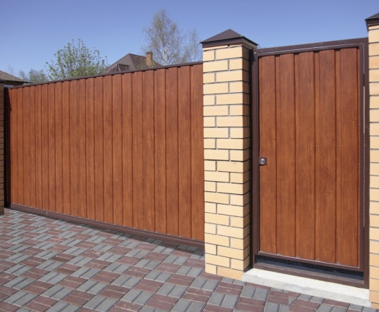 Ворота из металлического сайдинга в Новоалександровске